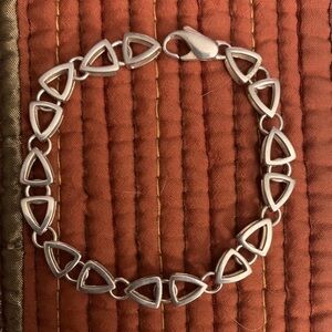 Sterling Silver Triangle Link Bracelet - Silver Women's Jewelry